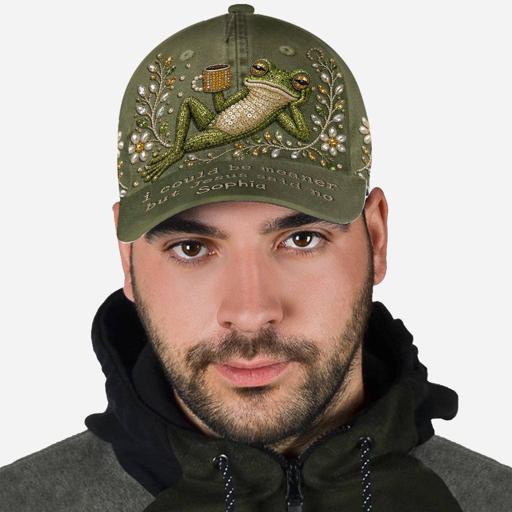 Jesus Save My Life, Funny Sarcastic Gift For Christians - Personalized Frog Classic Cap