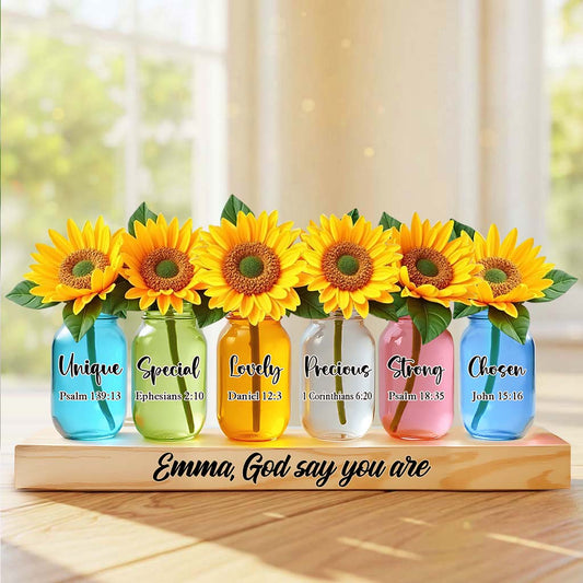 God Says You Are - Personalized Christian Custom Shaped Acrylic Plaque
