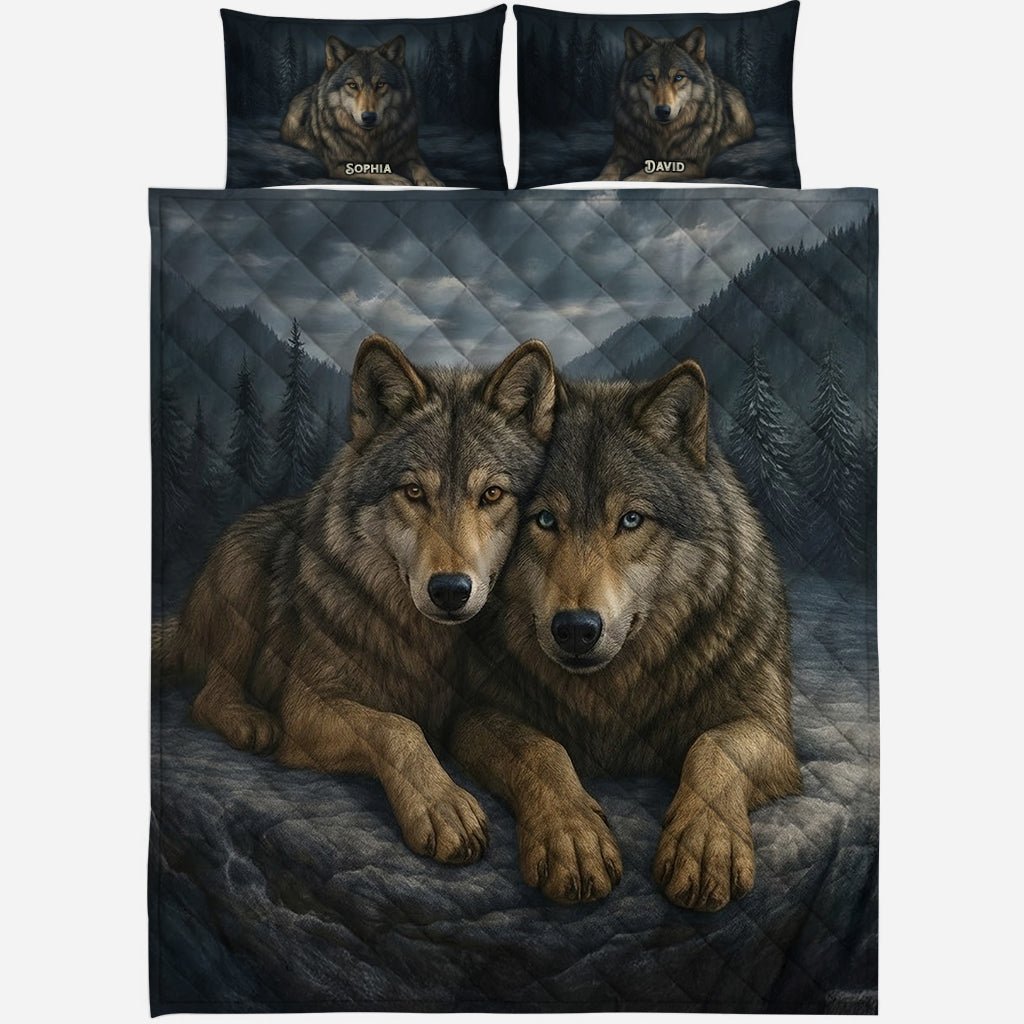 Wolfsliebhaber – Personalisiertes Wolf-Bettwäscheset