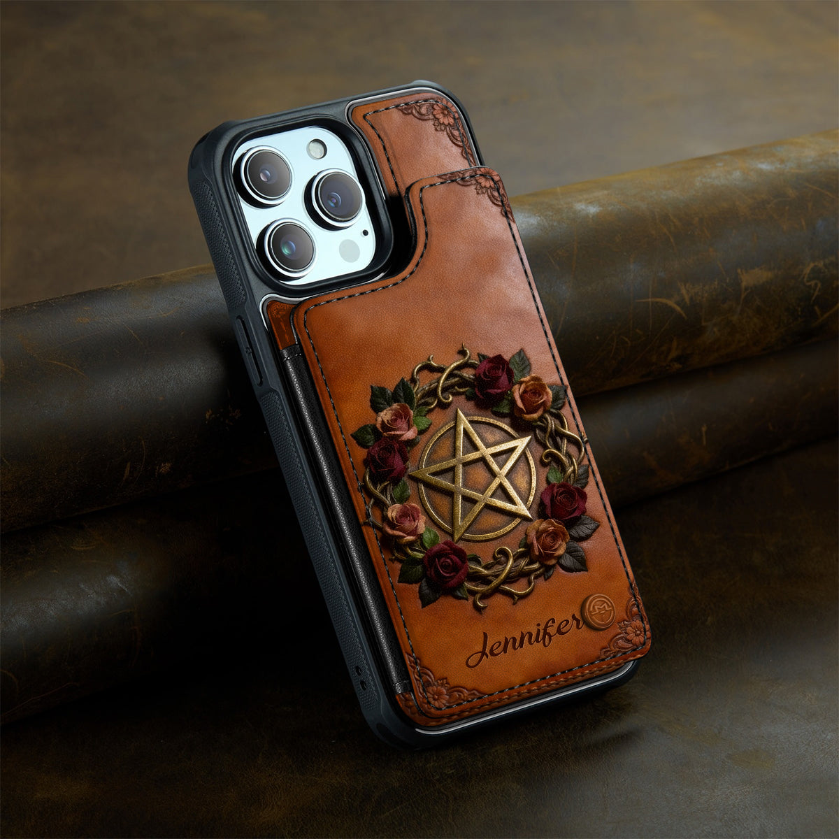 Magisches Symbol – Personalisierte Handyhülle mit Hexenmotiv und Volldruck