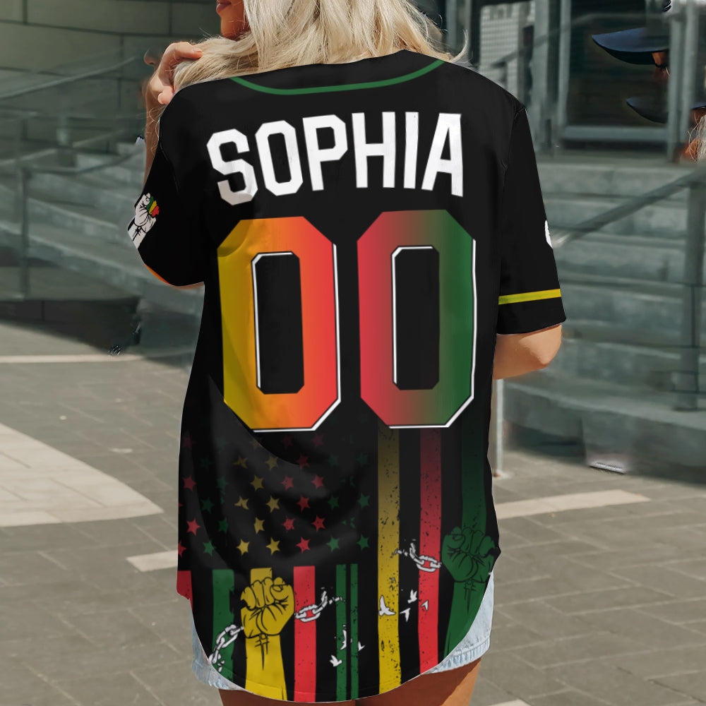 Sie mögen uns nicht – personalisiertes Juneteenth-Baseballtrikot