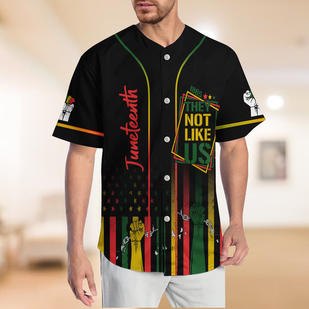 Sie mögen uns nicht – personalisiertes Juneteenth-Baseballtrikot