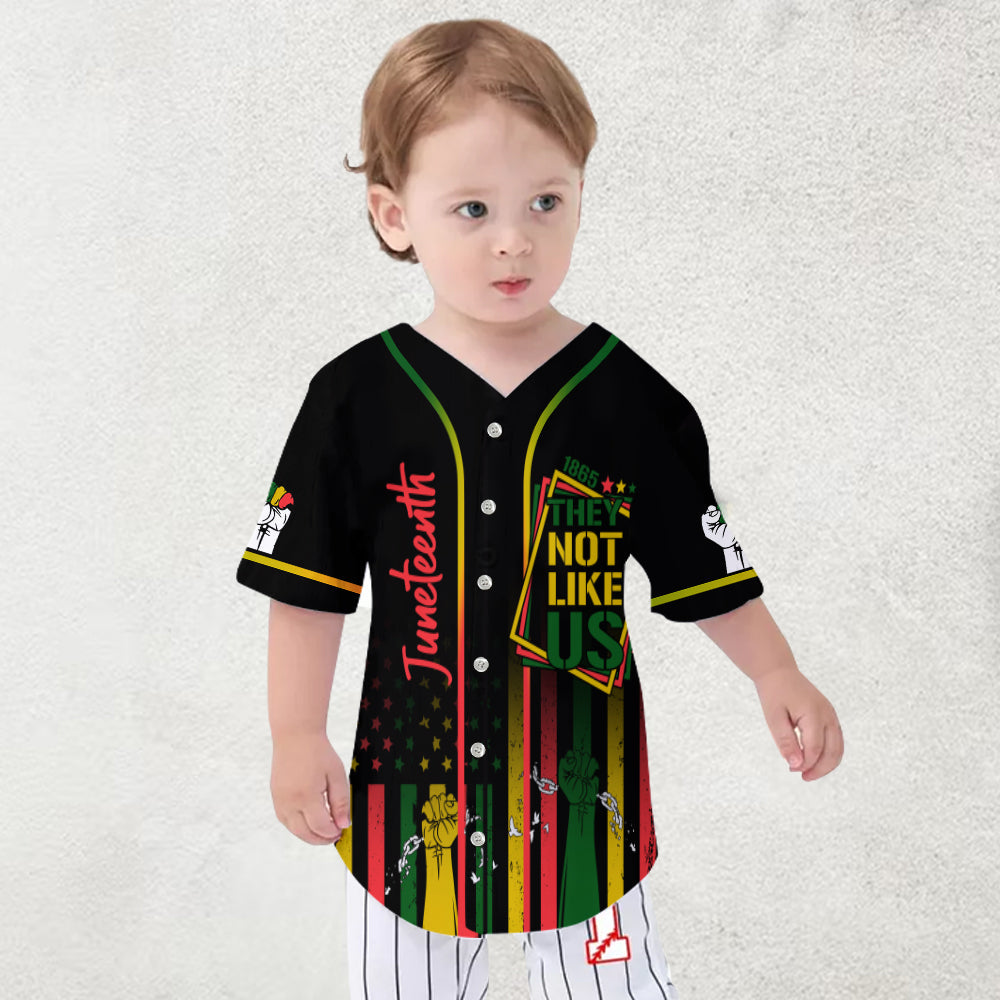 Sie mögen uns nicht – personalisiertes Juneteenth-Baseballtrikot