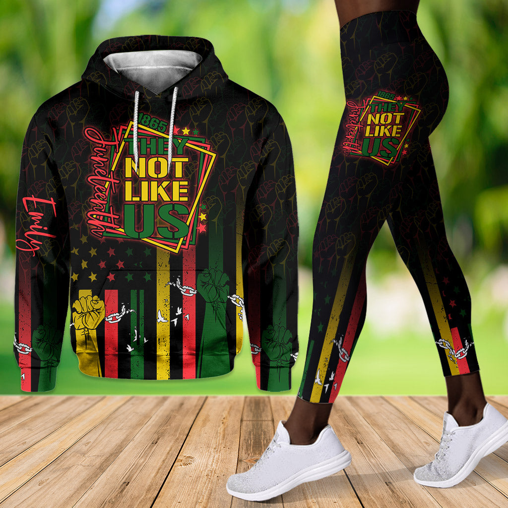 Sie mögen uns nicht – Personalisierter Juneteenth-Hoodie und Leggings