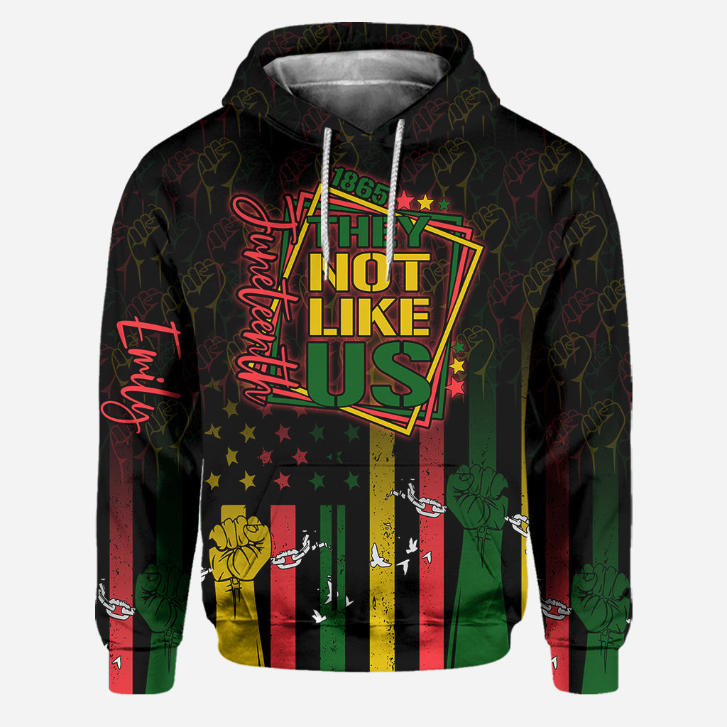 Sie mögen uns nicht – Personalisierter Juneteenth-Hoodie und Leggings