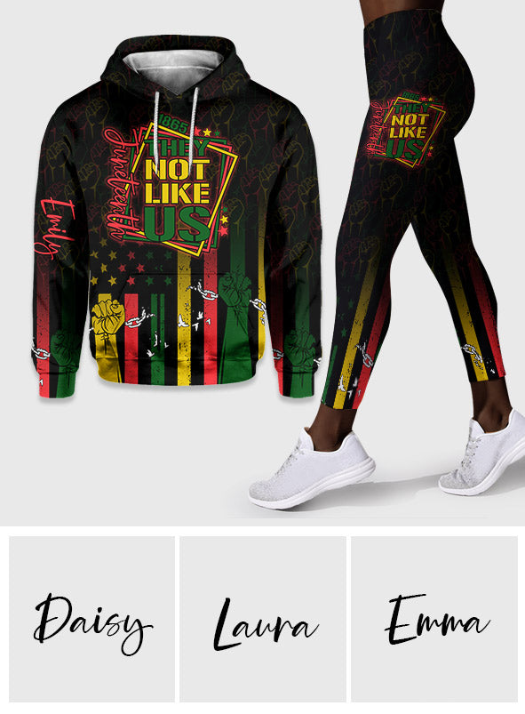 Sie mögen uns nicht – Personalisierter Juneteenth-Hoodie und Leggings