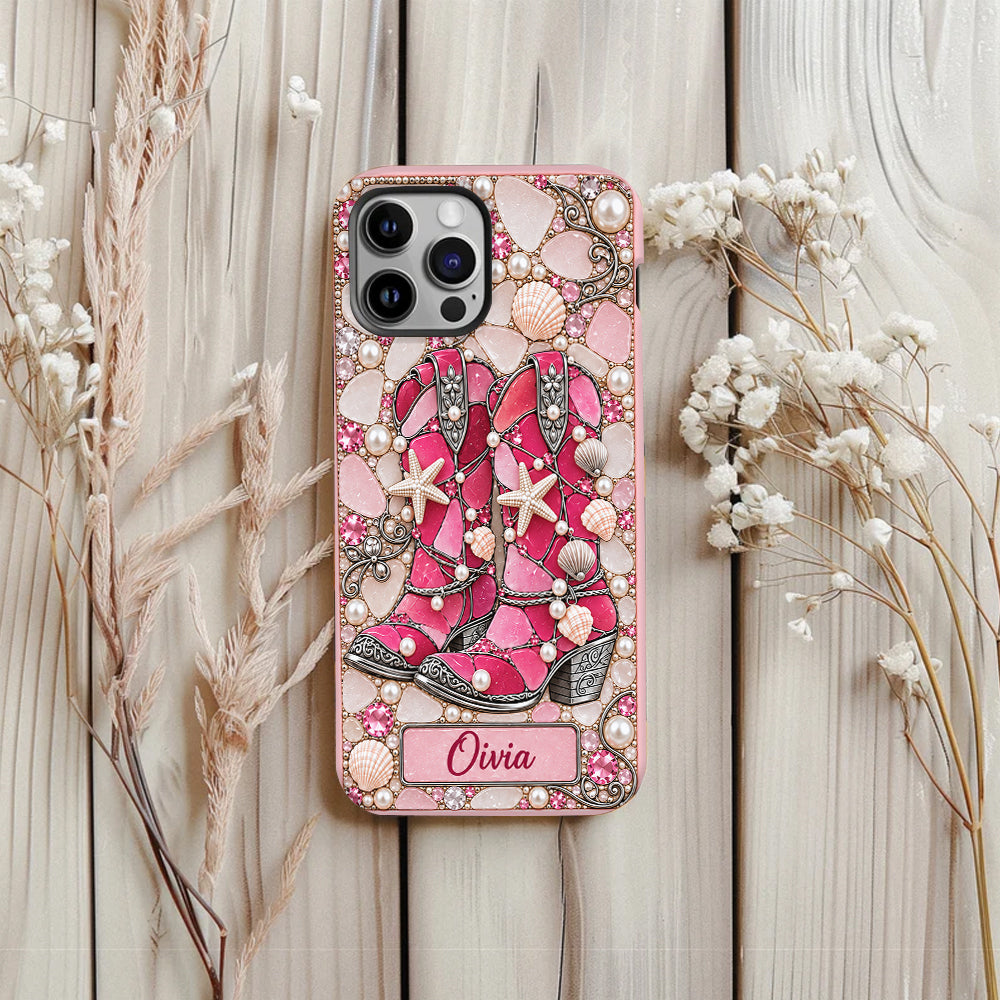 Cowgirl Boots - Personalized Cowgirl Full Print Phone Case