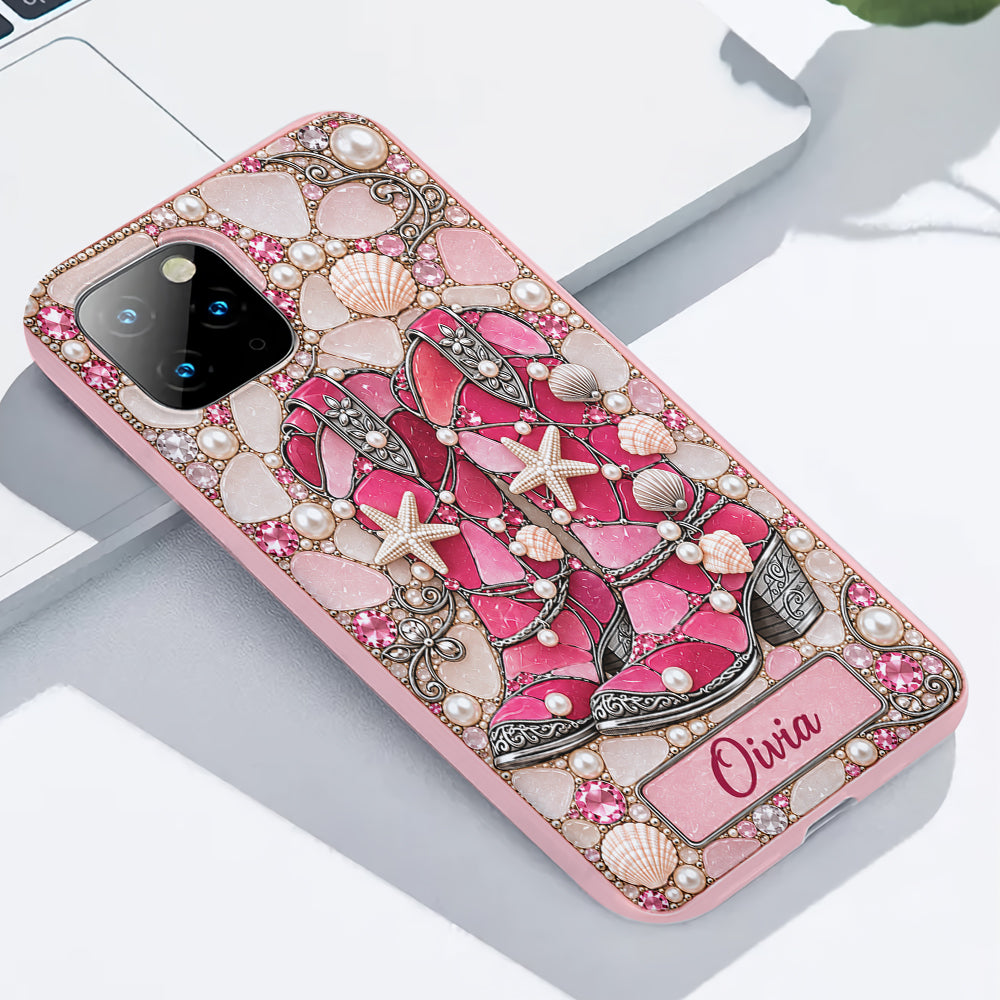 Cowgirl Boots - Personalized Cowgirl Full Print Phone Case