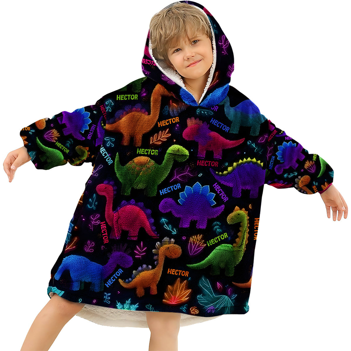 Lässiges, warmes Outfit für Jungen im Herbst und Winter – personalisierter Kinder-Hoodie mit Deckenmotiv