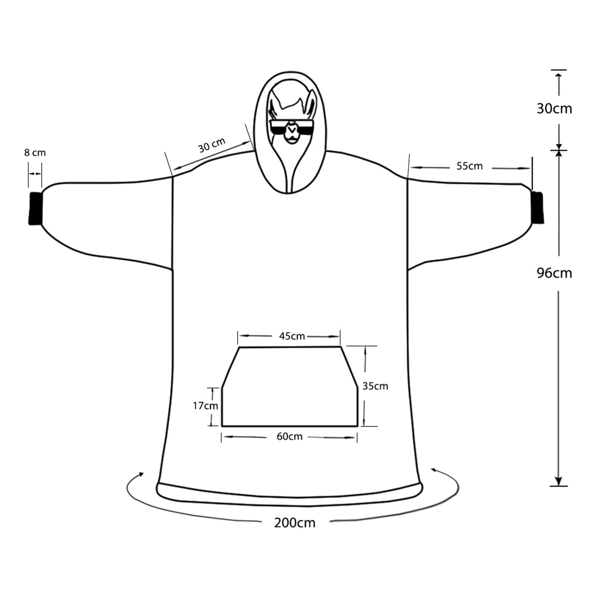 Lässiges, warmes Outfit für Jungen im Herbst und Winter – personalisierter Kinder-Hoodie mit Deckenmotiv