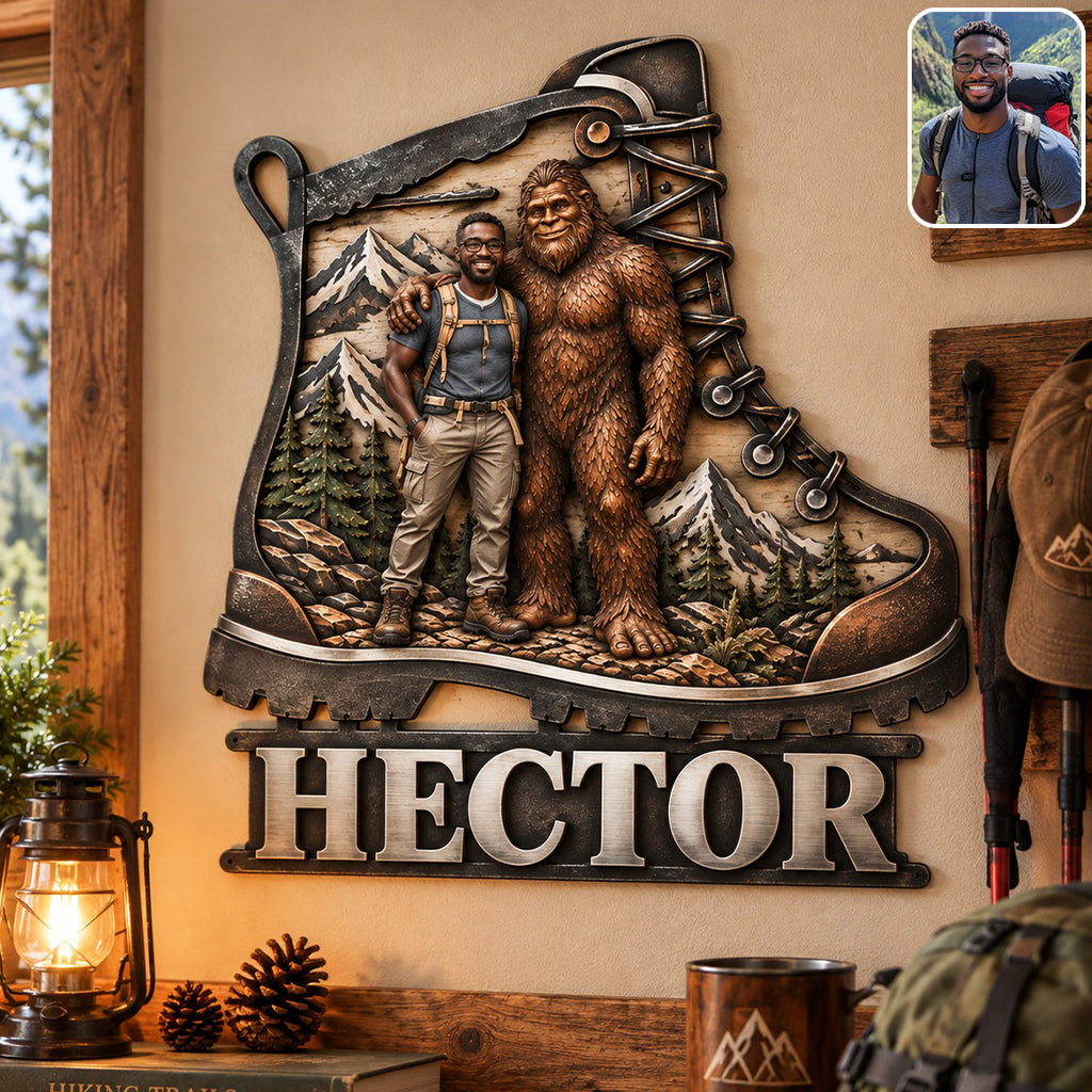 Hiking Expert - Personalized Hiking 3D Printed Cut Metal Sign