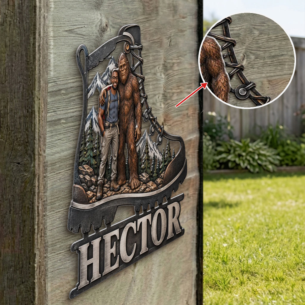 Hiking Expert - Personalized Hiking 3D Printed Cut Metal Sign