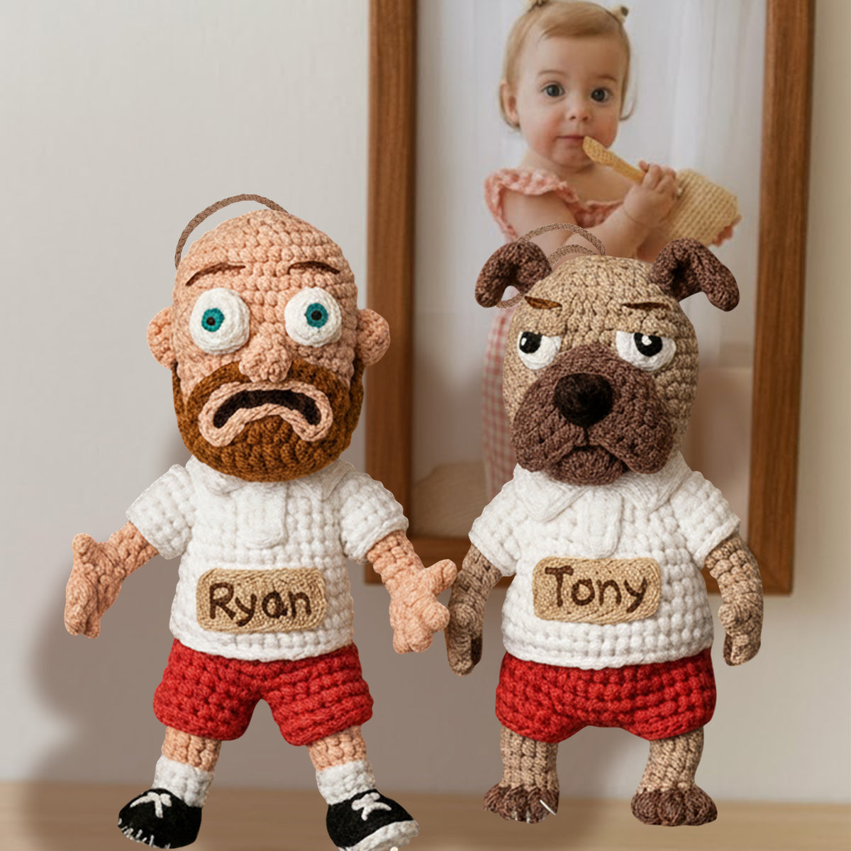 Fröhliche Weihnachten für die Fellnasen – Personalisierter, handgefertigter Hunde-Hakenschmuck