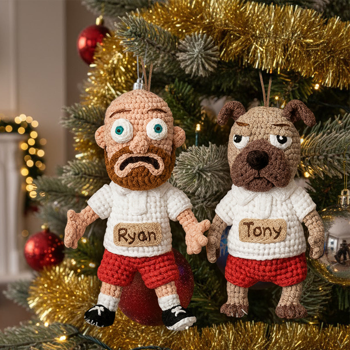 Fröhliche Weihnachten für die Fellnasen – Personalisierter, handgefertigter Hunde-Hakenschmuck