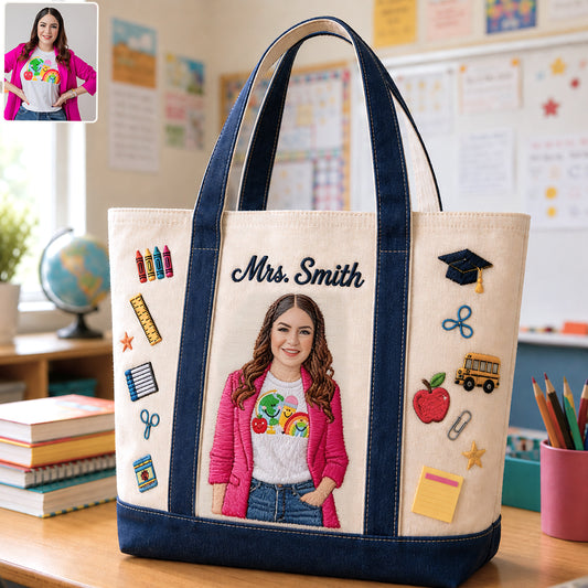 Lehrer Wertschätzung - Personalisierte Lehrer Quilted Tote Bag