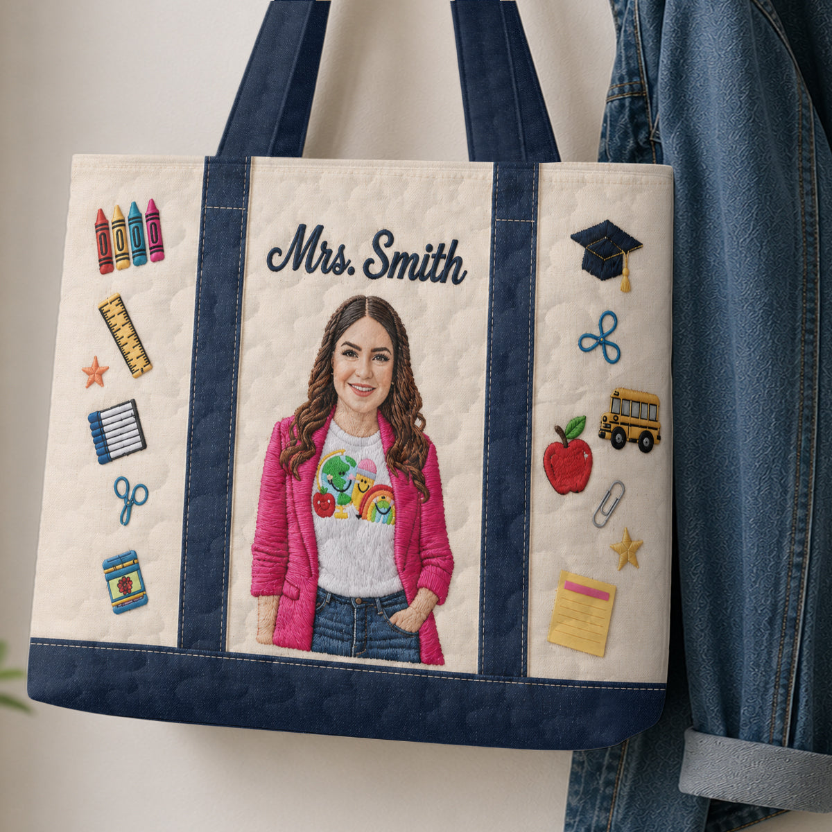 Lehrer Wertschätzung - Personalisierte Lehrer Quilted Tote Bag