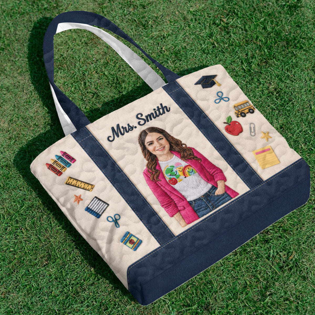 Lehrer Wertschätzung - Personalisierte Lehrer Quilted Tote Bag