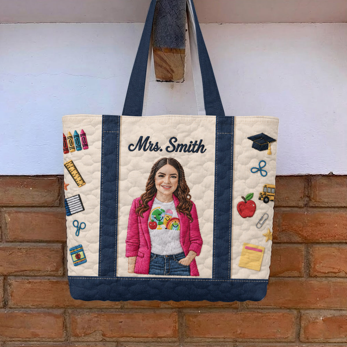 Lehrer Wertschätzung - Personalisierte Lehrer Quilted Tote Bag