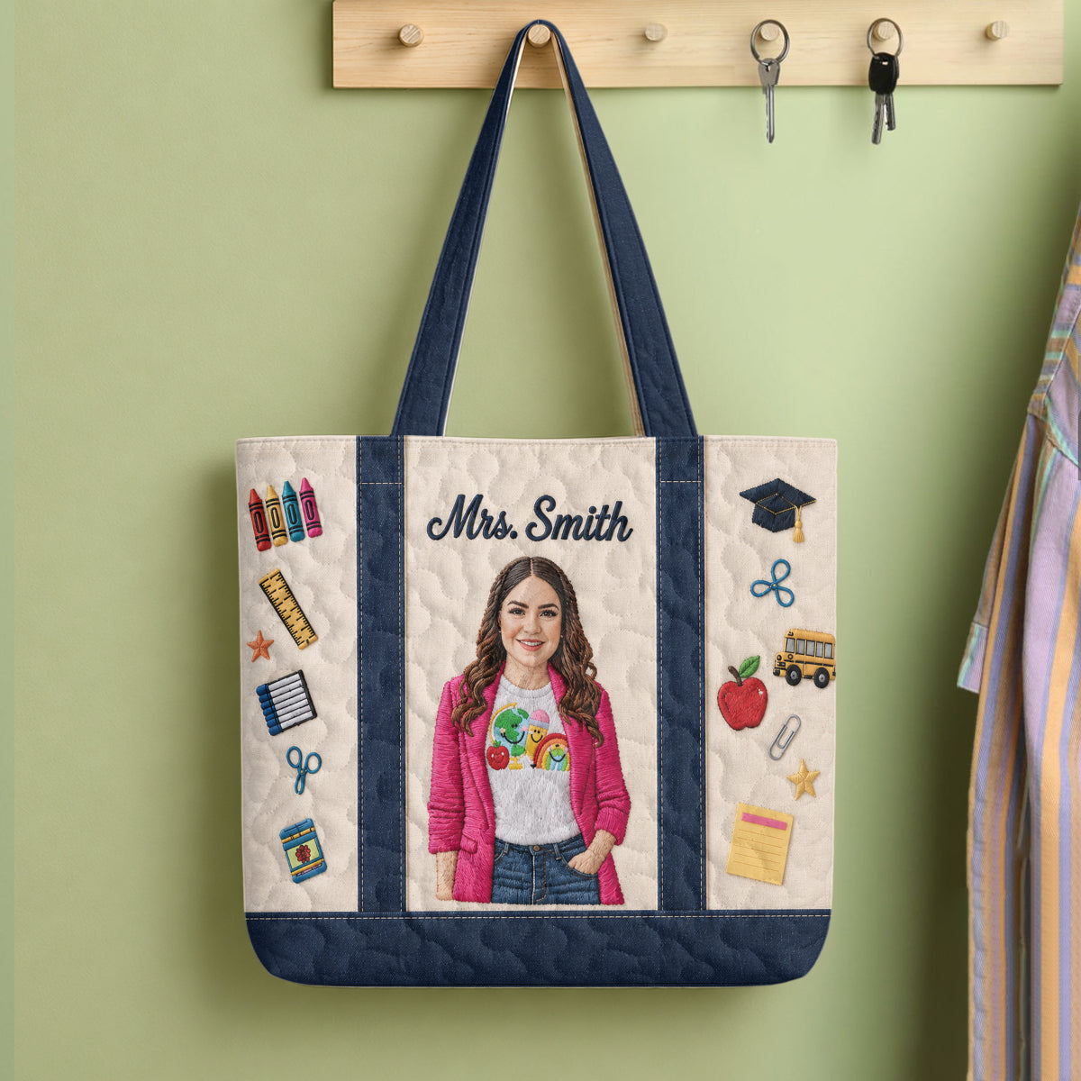Lehrer Wertschätzung - Personalisierte Lehrer Quilted Tote Bag
