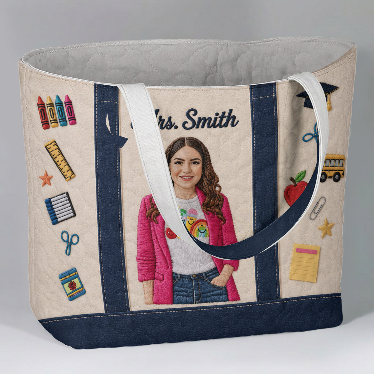 Lehrer Wertschätzung - Personalisierte Lehrer Quilted Tote Bag