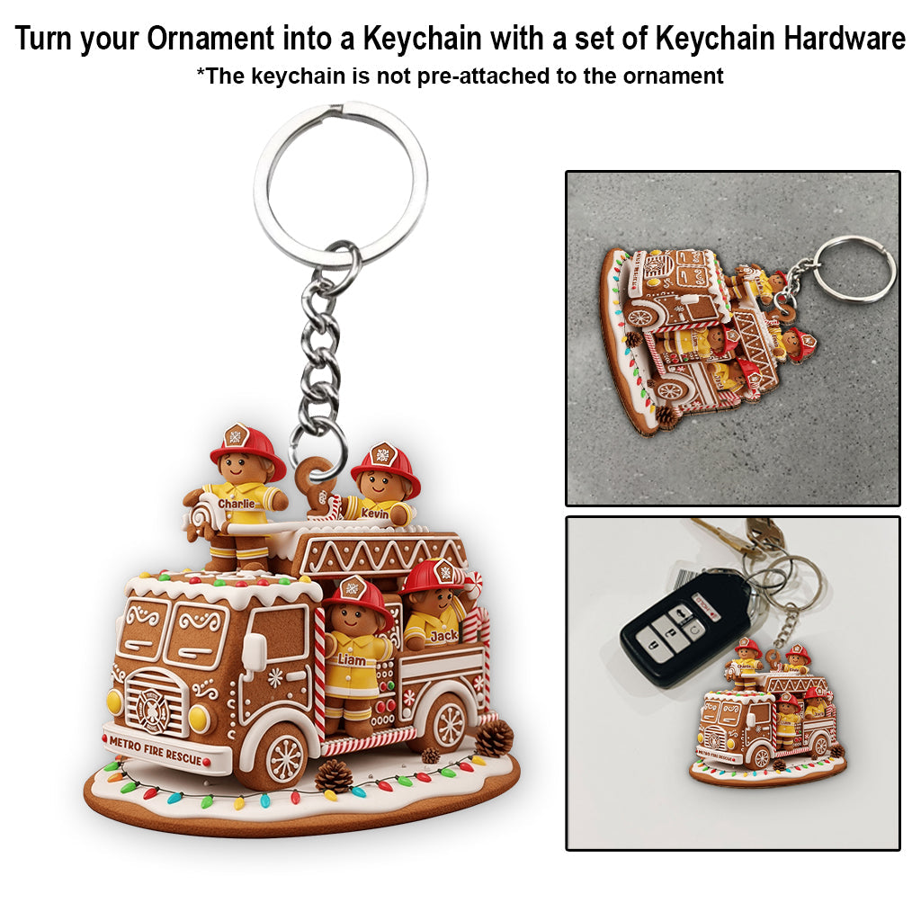 Heroes With Festive - Firefighter Gift - Personalized Firefighter Ornament