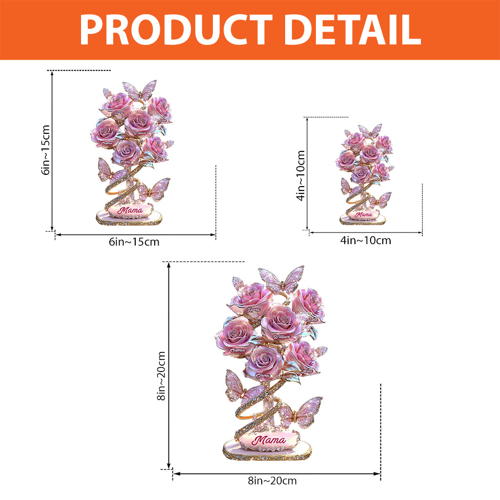 Mein Gartengeschenk für Mama, Oma,... - Personalisierte Acrylplakette in individueller Form für Mutter