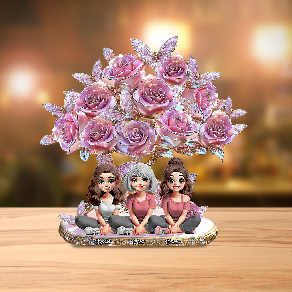 Wir lieben dich – Geschenk für Mama und Oma – Personalisierte Acrylplakette in individueller Form für Mutter