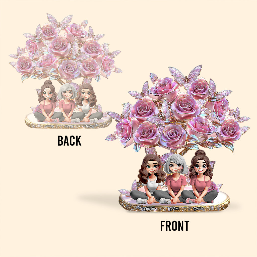 Wir lieben dich – Geschenk für Mama und Oma – Personalisierte Acrylplakette in individueller Form für Mutter