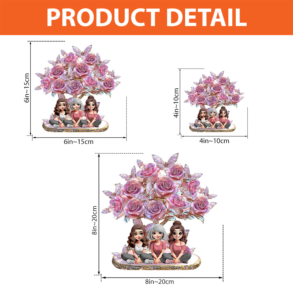 Wir lieben dich – Geschenk für Mama und Oma – Personalisierte Acrylplakette in individueller Form für Mutter