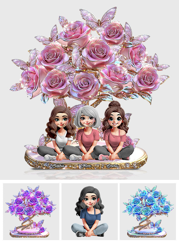 Wir lieben dich – Geschenk für Mama und Oma – Personalisierte Acrylplakette in individueller Form für Mutter