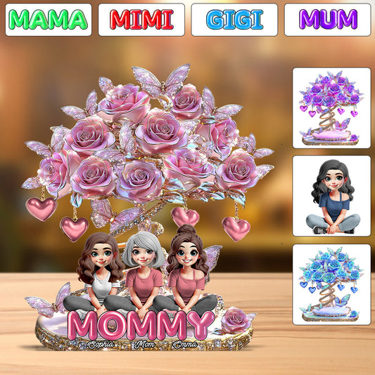 Beste Mama aller Zeiten – Personalisierte Acrylplakette in individueller Form für die Mutter