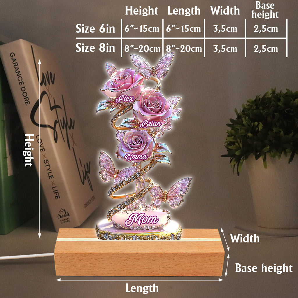 Mein Gartengeschenk für Mama, Oma – Personalisierte, mutterförmige Plakettenleuchte