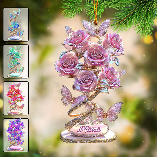 Mein Gartengeschenk für Mama, Oma,... - Personalisierter transparenter Mutter-Ornament