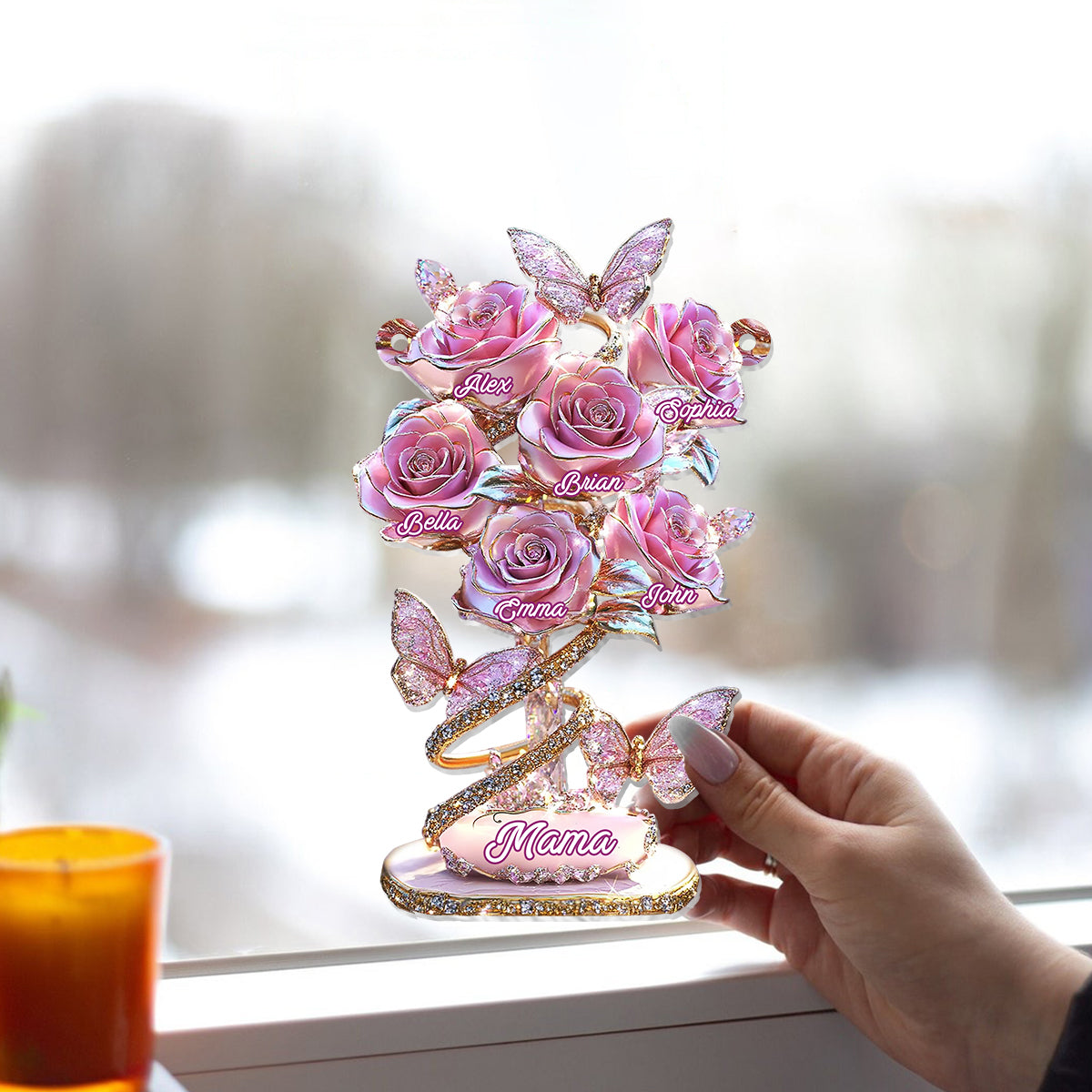 Mein Gartengeschenk für Mama, Oma,... - Personalisierter Fensterhänger-Sonnenfänger für Mütter