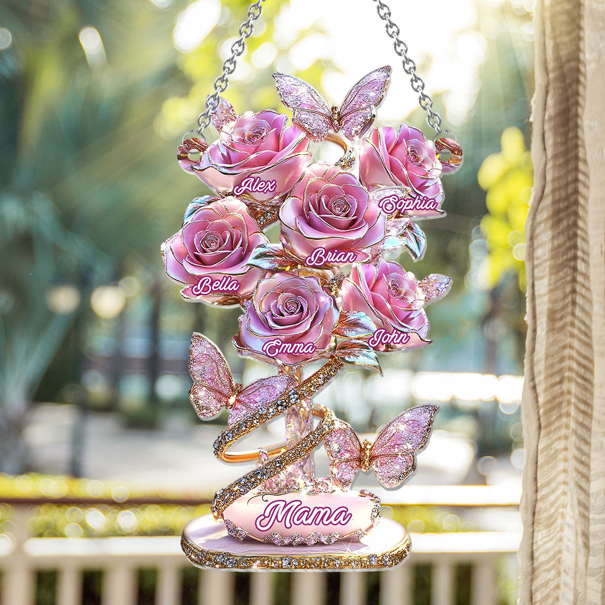 Mein Gartengeschenk für Mama, Oma,... - Personalisierter Fensterhänger-Sonnenfänger für Mütter