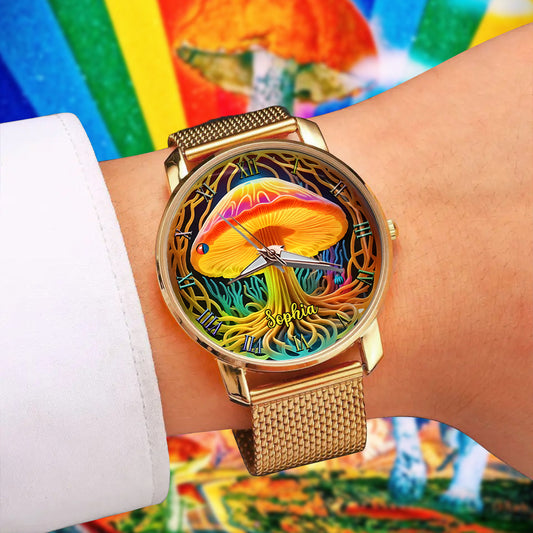 Bleib groovy – Personalisierte Hippie-Damenuhr