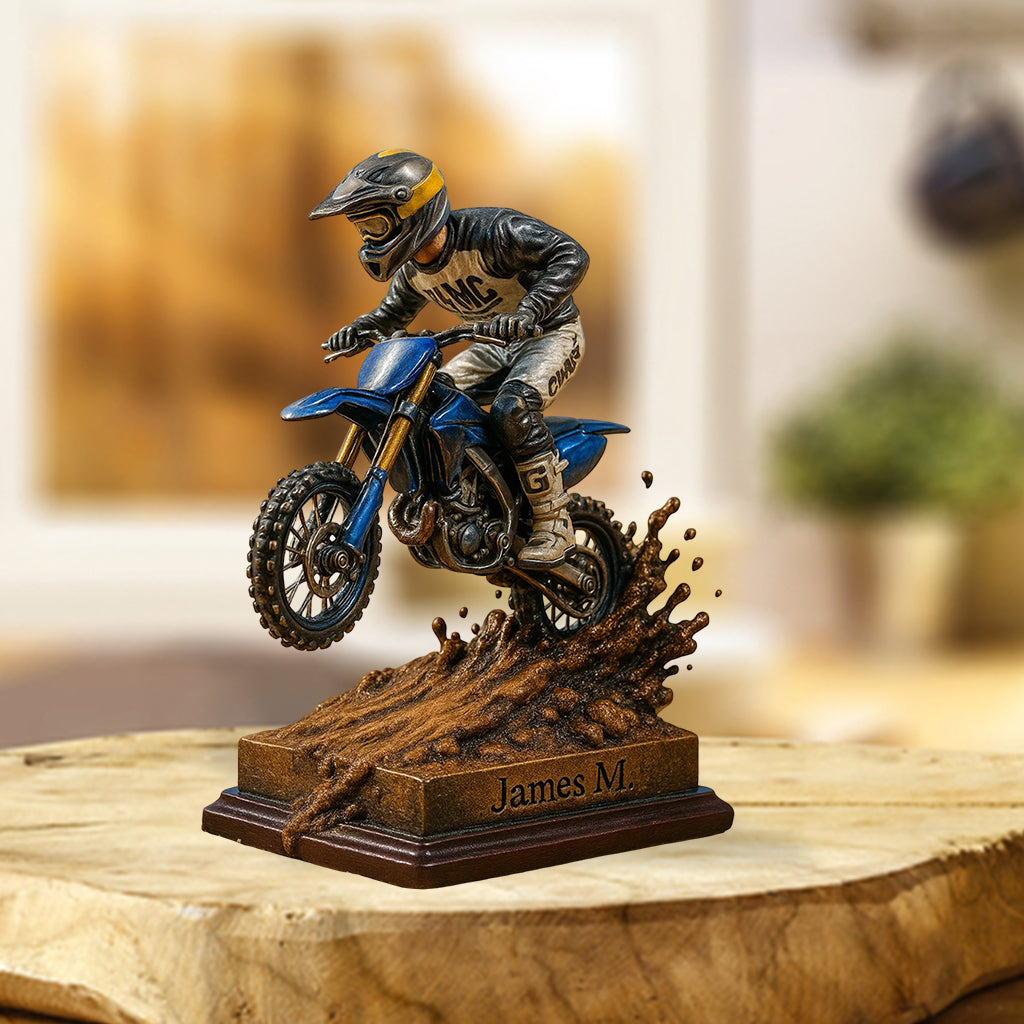 Liebe Dirtbikes – Personalisierte Acrylplakette in individueller Dirtbike-Form