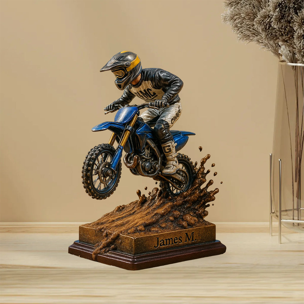 Liebe Dirtbikes – Personalisierte Acrylplakette in individueller Dirtbike-Form
