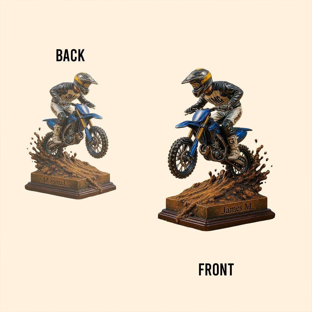Liebe Dirtbikes – Personalisierte Acrylplakette in individueller Dirtbike-Form