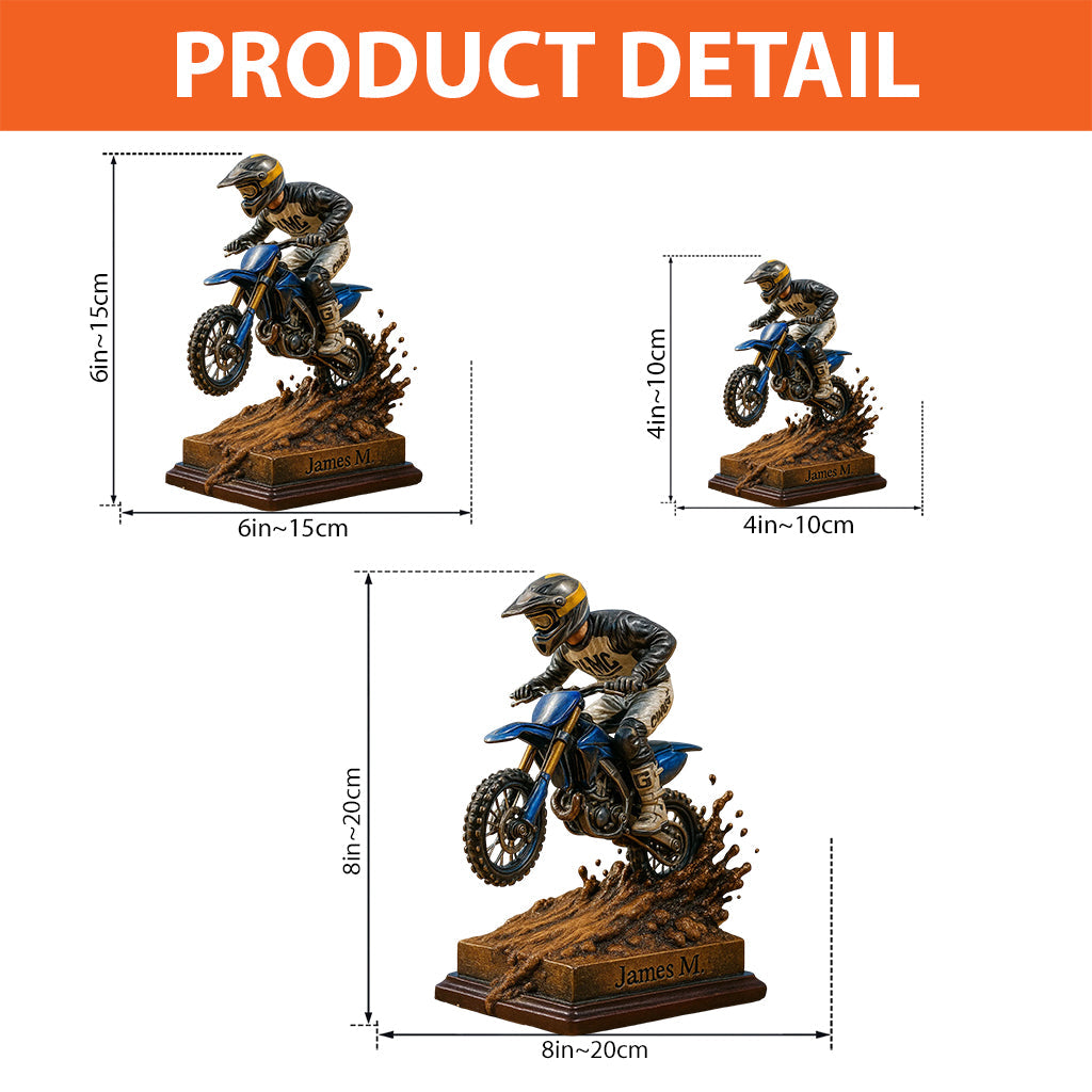 Liebe Dirtbikes – Personalisierte Acrylplakette in individueller Dirtbike-Form