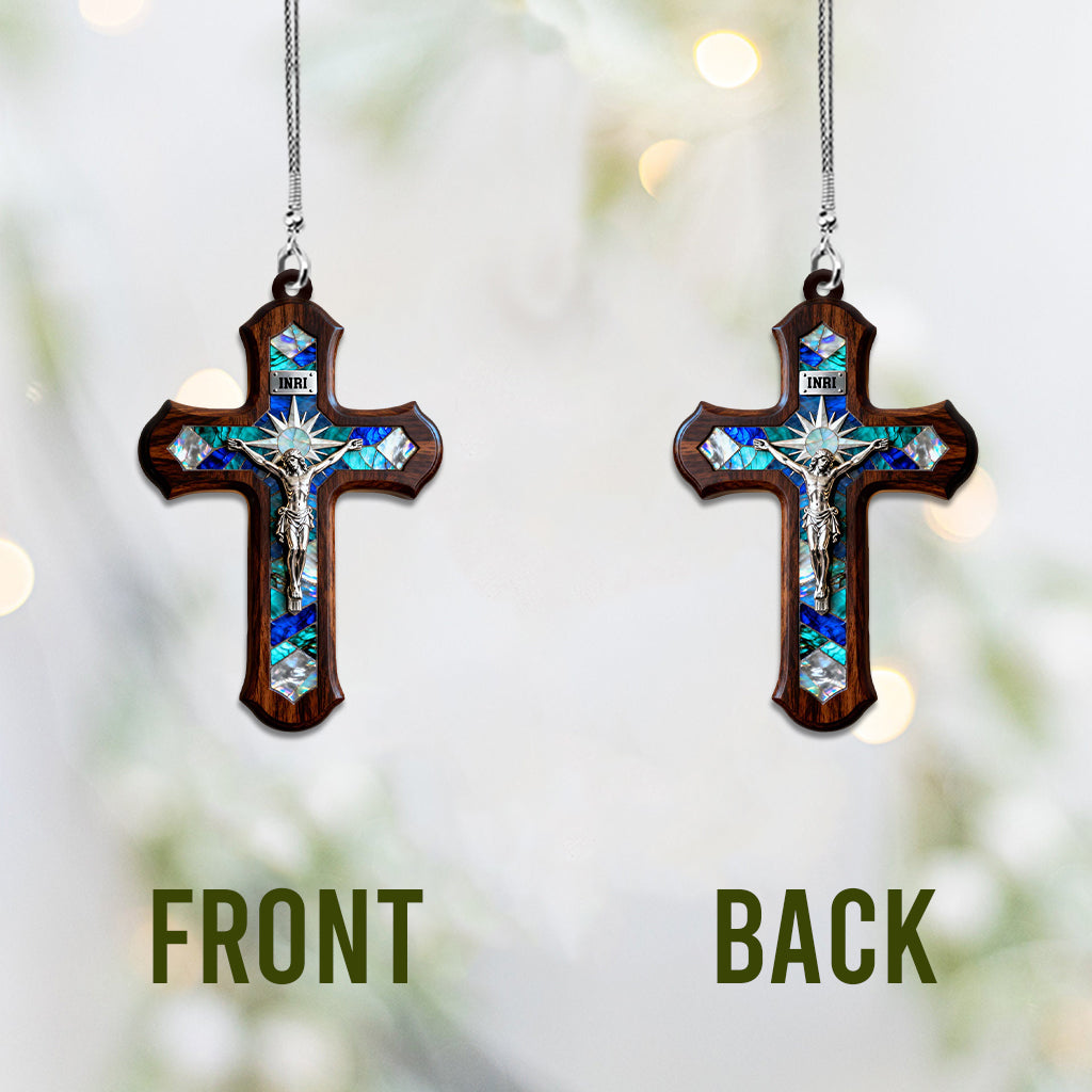 My Jesus Blesses Our Ways - Personalized Christian Car Ornament