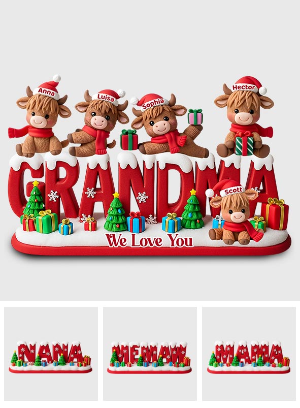 We Love You Christmas Gift For Mom, Grandma,... - Personalized Mother Custom Shaped Acrylic Plaque