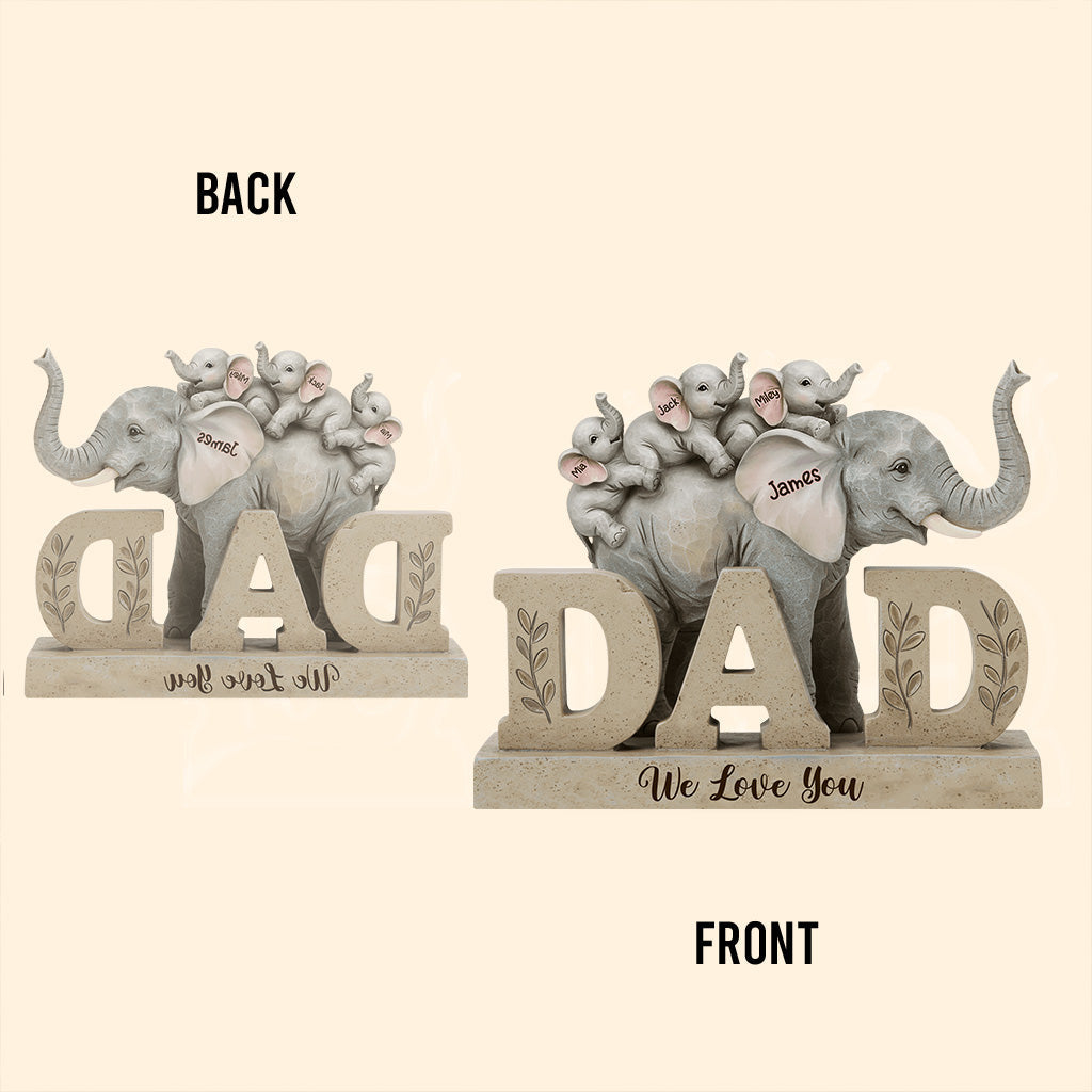 Wir lieben dich – Personalisierte Acrylplakette für Väter in individueller Form