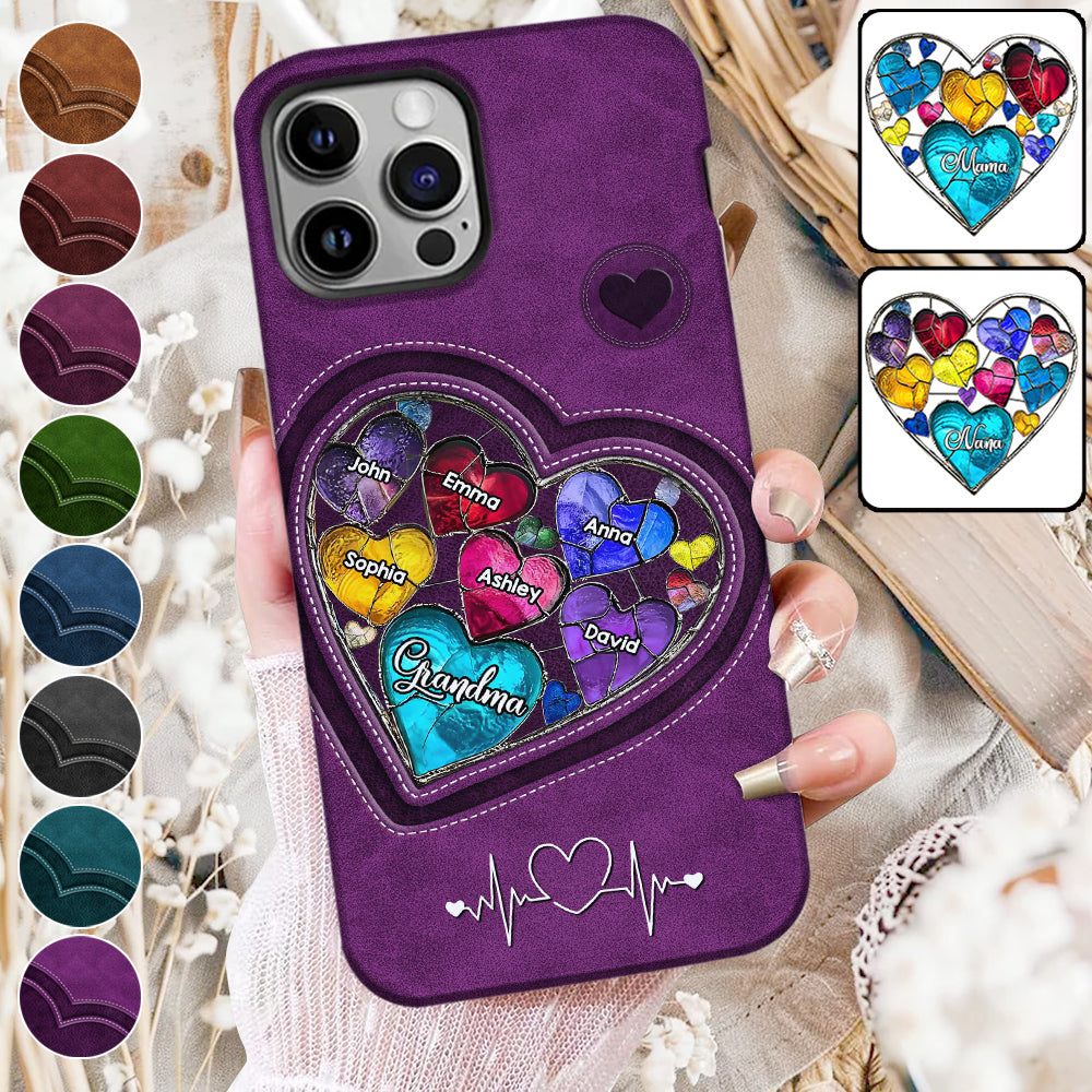 Grandma's Mom's Sweethearts - Personalized Grandma Full Print Phone Case