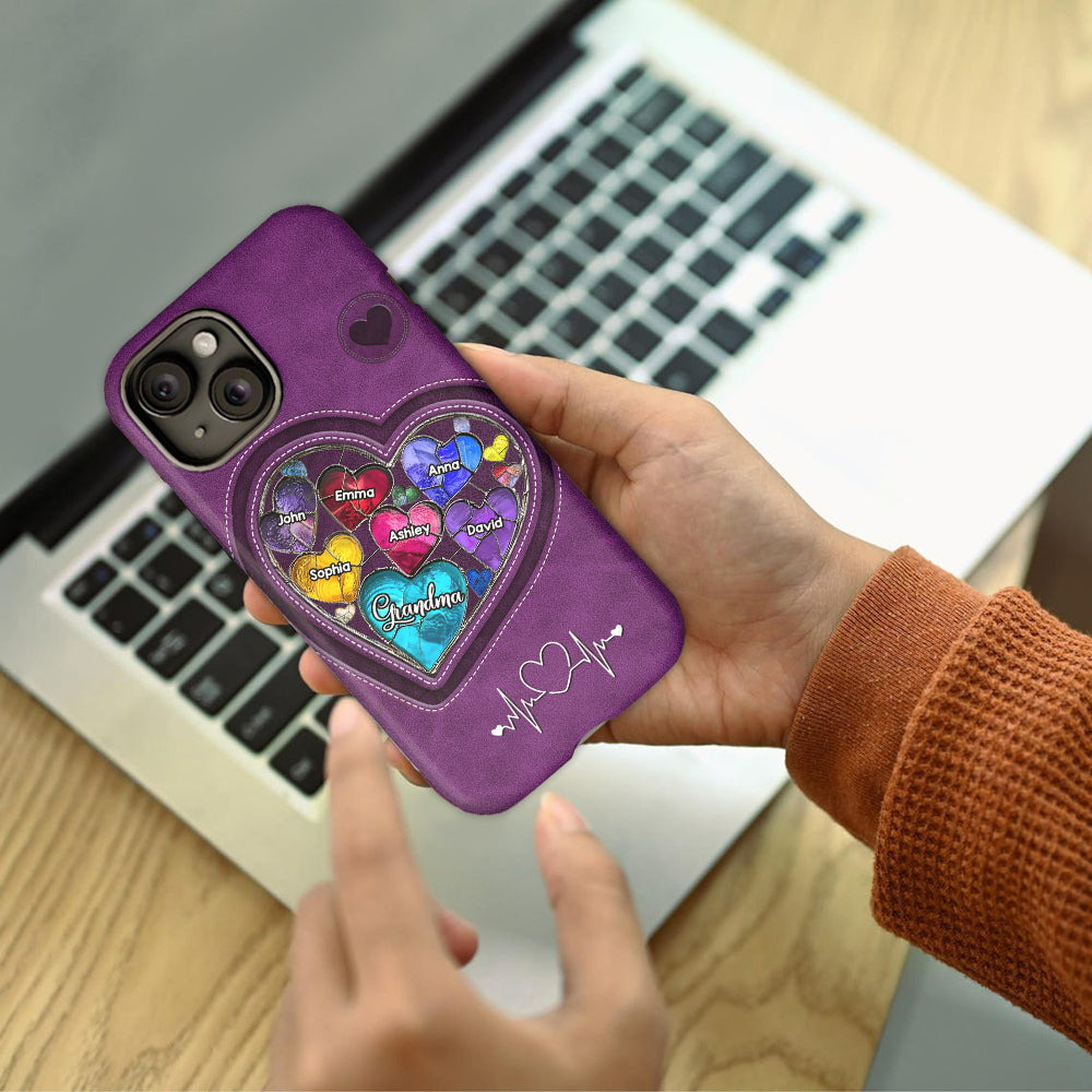 Grandma's Mom's Sweethearts - Personalized Grandma Full Print Phone Case