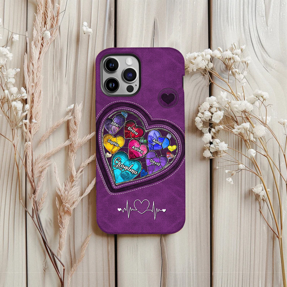 Grandma's Mom's Sweethearts - Personalized Grandma Full Print Phone Case