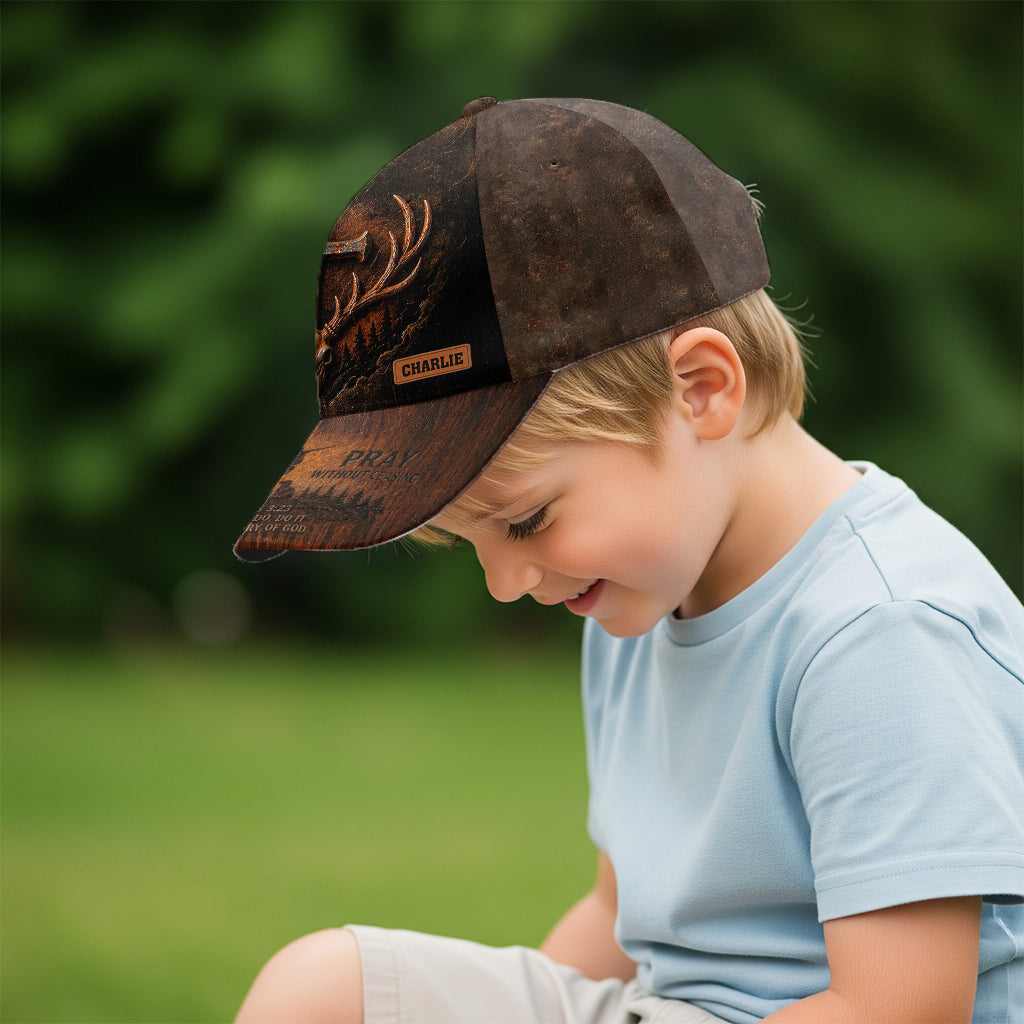 Hunt With Purpose Praise Without Ceasing - Personalized Hunting Classic Cap