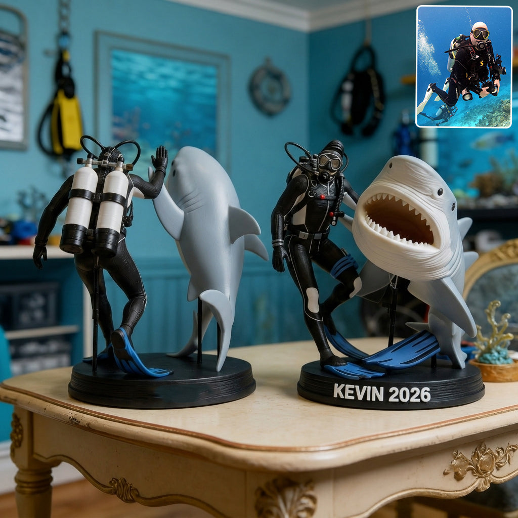 Fantastisches Foto Tauchen - Personalisierte Premium 3D Figur