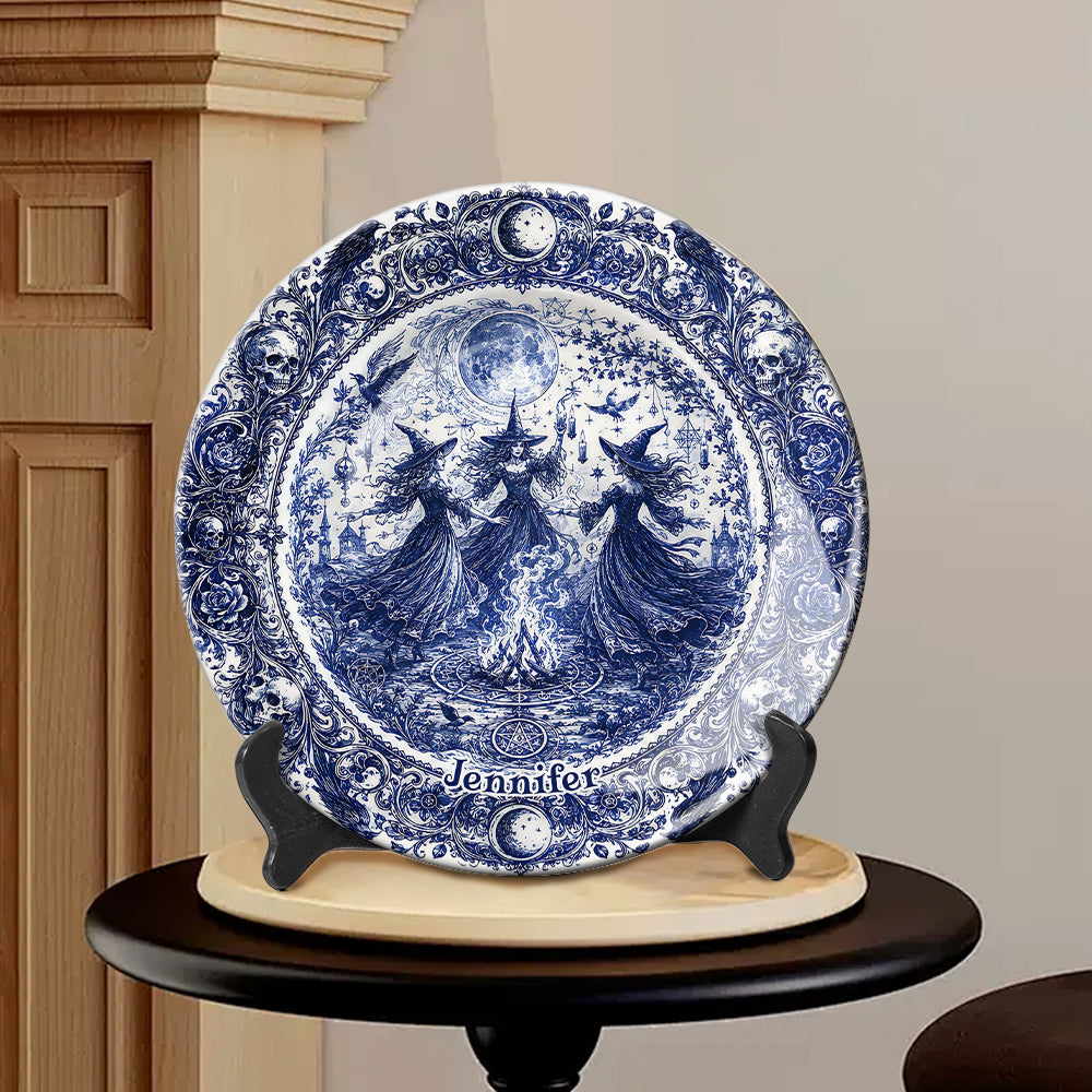 Beautiful Witch - Personalized Witch Ceramic Round Plate