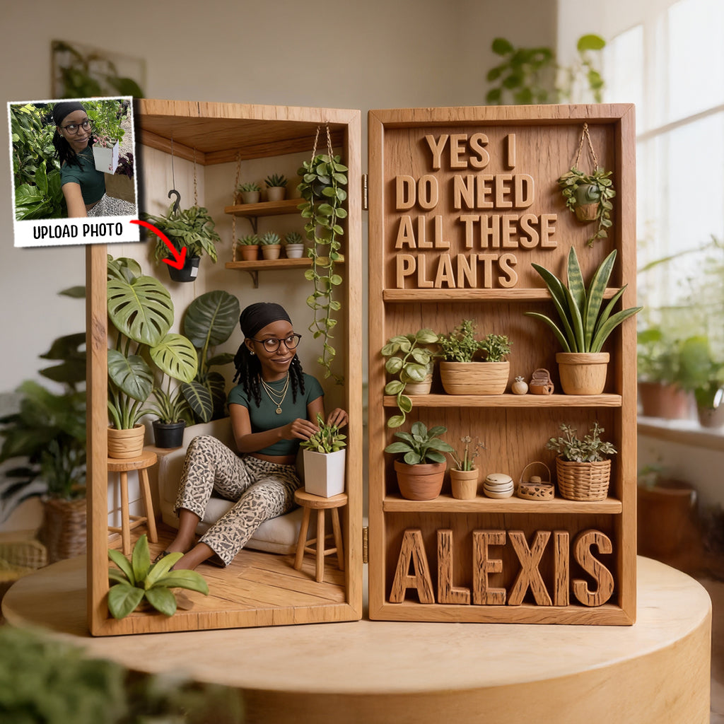 Ja, ich brauche all diese Pflanzen – personalisiertes Acryl-Diptychon zum Thema Gartenarbeit